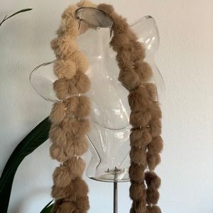 Real rabbit fur scarf